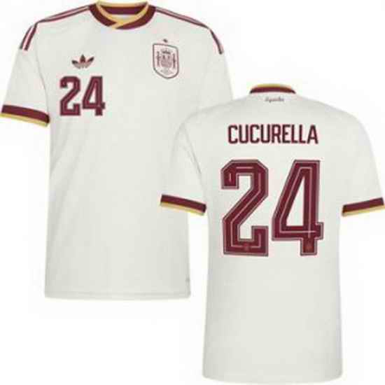 Men 24 Spain Marc Cucurella World Cup 2026 Away Replica Jersey   2